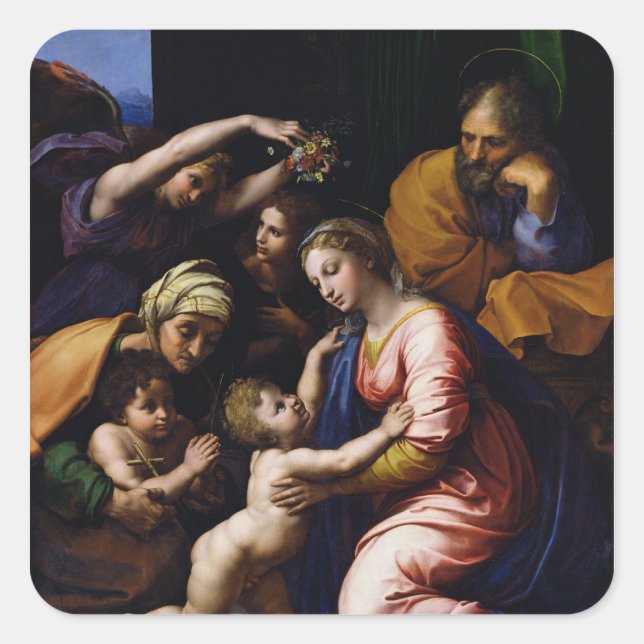 Sticker Carré Sainte Famille, 1518 (Devant)