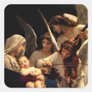 Sticker Carré Sainte Vierge Marie et Enfant Jésus