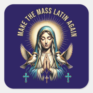 Sticker Carré Sainte Vierge Marie Messe latine