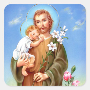 Sticker Carré Saints "de jour de fête de St Joseph petits" "de