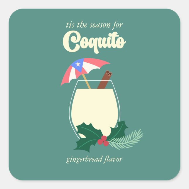 Sticker Carré Saison Coquito (Devant)