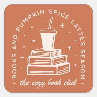 Sticker Carré Saison d'épices des livres et des Citrouilles