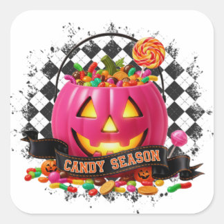 Sticker Carré Saison des bonbons