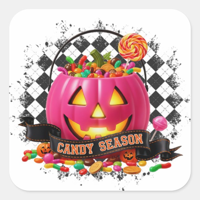 Sticker Carré Saison des bonbons (Devant)