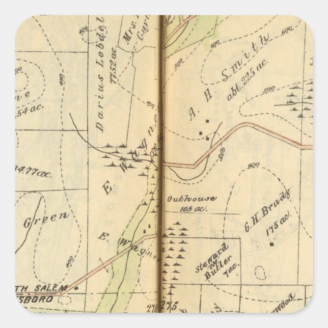 Sticker Carré Salem, New York 2 (Devant)