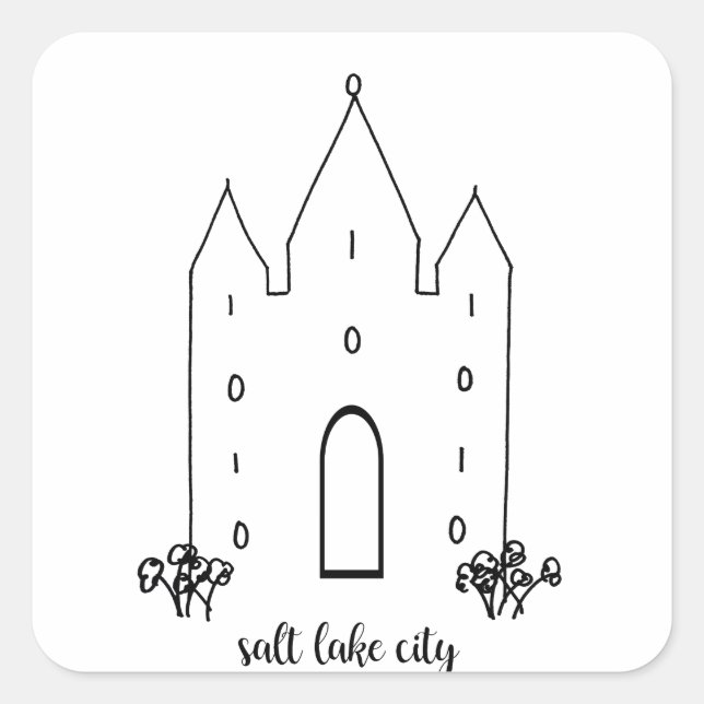 Sticker Carré salke city utatemple (Devant)