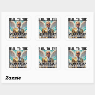 Sticker Carré Salut au chef - Trump 2024