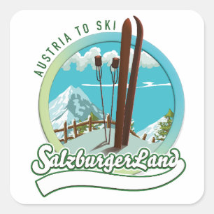 Sticker Carré Salzburgerland Ski autrichien