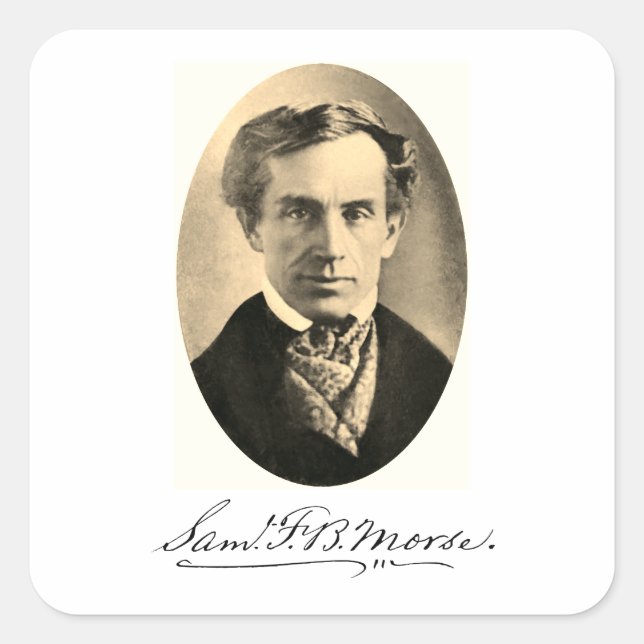 Sticker Carré Samuel Finley Breese Morse (Devant)