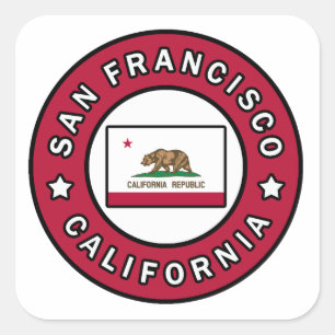 Sticker Carré San Francisco Californie