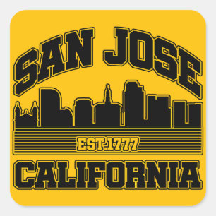Sticker Carré San Jose, Californie