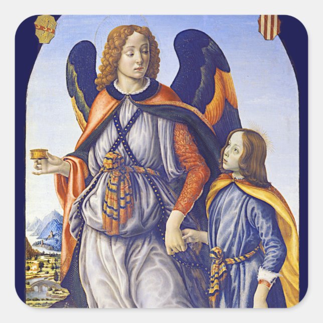 Sticker Carré San Rafael Archangel (Devant)
