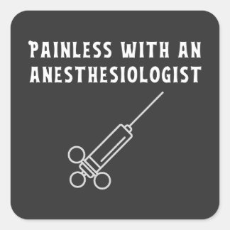 Sticker Carré Sans peinture avec un anesthésiste, anesthésiologi