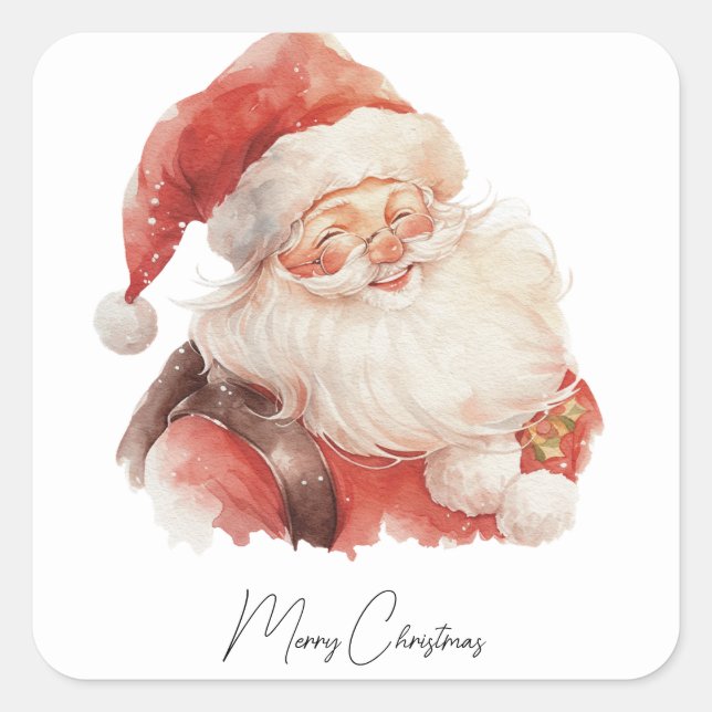 Sticker Carré Santa Claus (Devant)