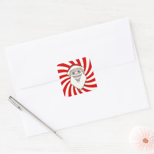 Sticker Carré Santa Claus Starburst Screwball Graphics (Enveloppe)