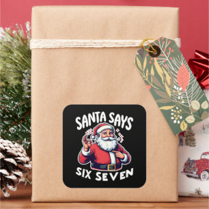 Sticker Carré Santa dit Six Sept Signe OK
