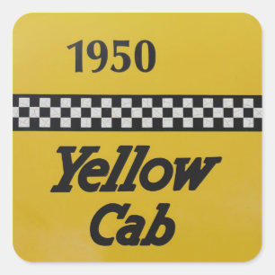 Sticker Carré Santa Rosa, Nouveau-Mexique,États-Unis. Old Yello