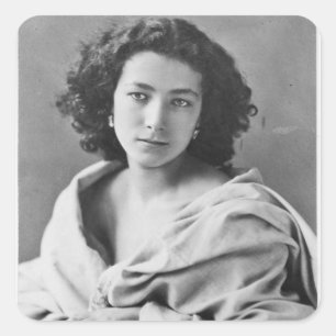 Sticker Carré Sarah Bernhardt dans le costume, c.1860