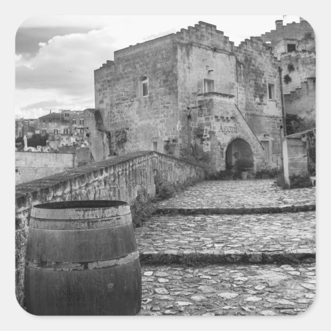 Sticker Carré Sassi di Matera, Italie (Devant)