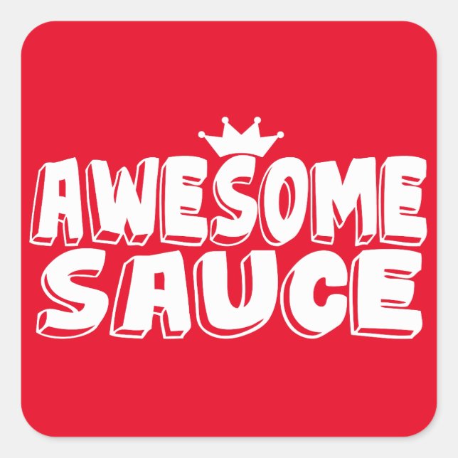 Sticker Carré Sauce géniale (Devant)