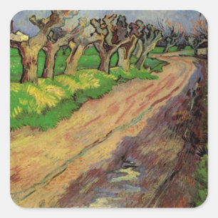 Sticker Carré Saules Têtards par Vincent van Gogh