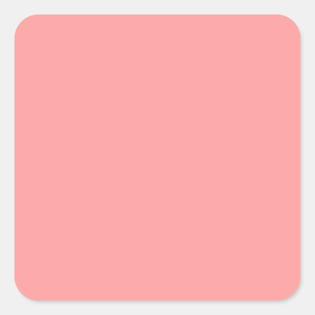 Sticker Carré Saumon rose Pastel (Devant)