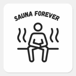 Sticker Carré Sauna Saunas Forever