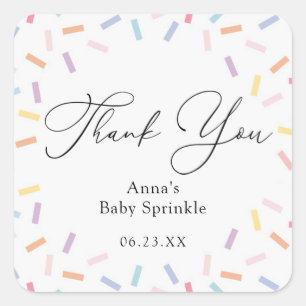 Sticker Carré Saupoudrage coloré Bébé Sprinkle