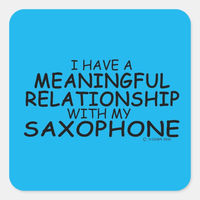Sticker Carré Saxophone Relation Significative (Devant)
