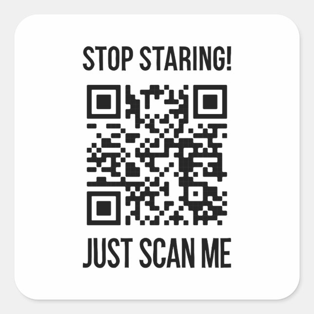 Sticker Carré Scan Me QR Code : Choisissez la gentillesse chaque (Devant)