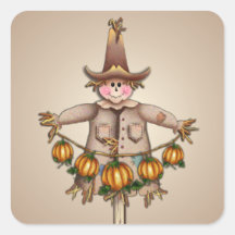 SCARECROW & CITROUILLE GARLAND par SHARON SHARPE
