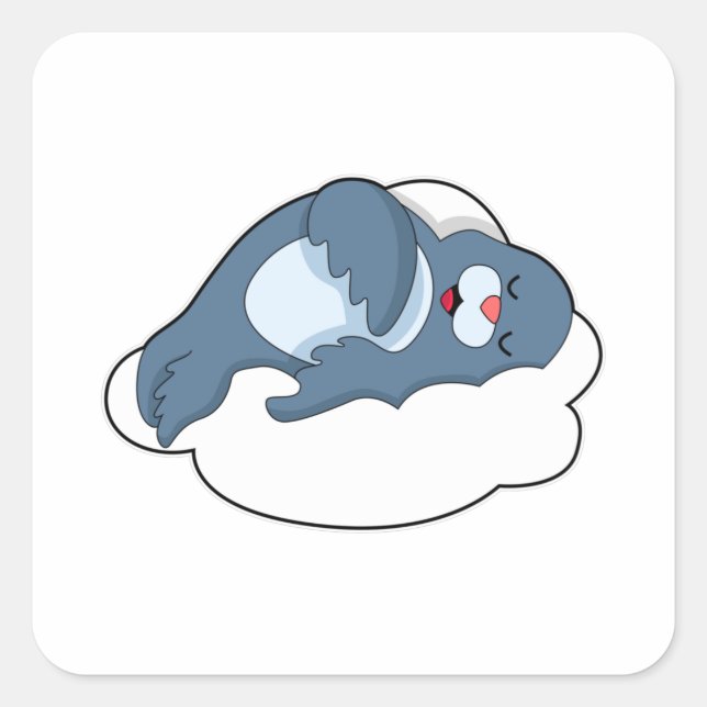 Sticker Carré Sceau à dormir sur le nuage (Devant)