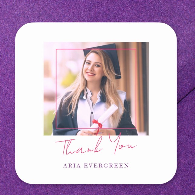 Sticker Carré Sceau de l'enveloppe photo design moderne (Créateur téléchargé)