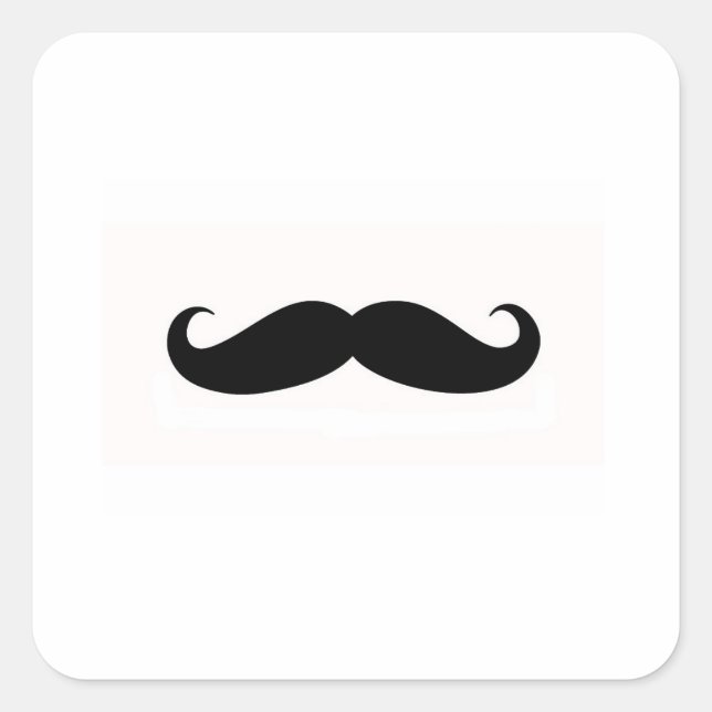 Sticker Carré Sceau d'enveloppe de moustache (Devant)