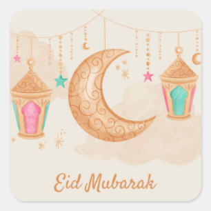 Sticker Carré Scellage de cire de l'Aïd Moubarak 