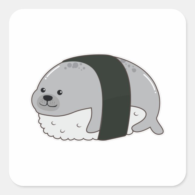 Sticker Carré Sceller comme sushi (Devant)