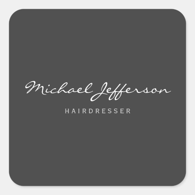 Sticker Carré Scénario de coiffeur professionnel (Devant)