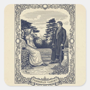 Sticker Carré Scène de Darcy & Elizabeth