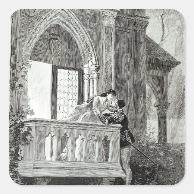 Sticker Carré Scène de l'Acte II de Roméo et Juliette (Devant)