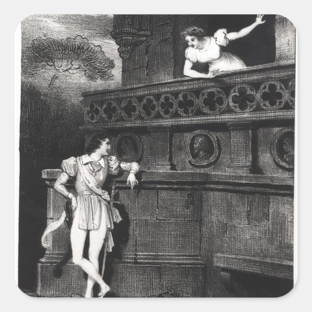 Sticker Carré Scène de l'acte III de "Roméo et Juliette" (Devant)