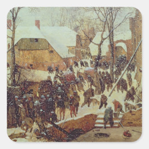Sticker Carré Scène d'hiver, XVIème siècle