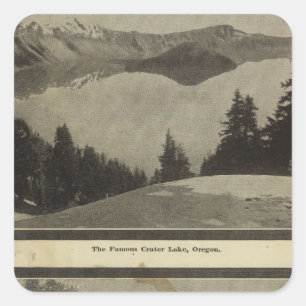 Sticker Carré Scène du Crater Lake Oregon Orchard