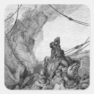 Sticker Carré Scène "du givre du marin antique" 3