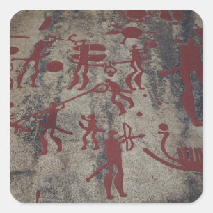 Sticker Carré Scènes de chasse