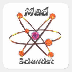 Sticker Carré Scientifique fou