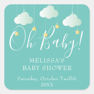 Sticker Carré Scintille petite étoile Oh Bébé shower