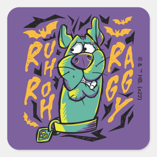 Sticker Carré Scooby-Doo | Ruh Roh Raggy (Devant)