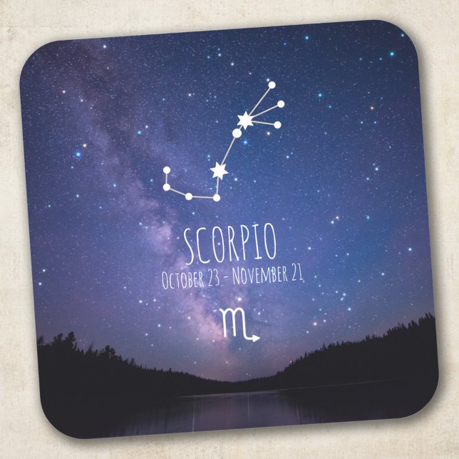 Sticker Carré Scorpio | Constellation Zodiaque personnalisée (Créateur téléchargé)