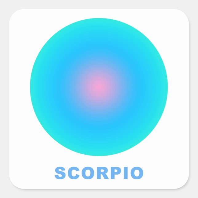 Sticker Carré Scorpio signe Zodiaque Dégradé (Devant)
