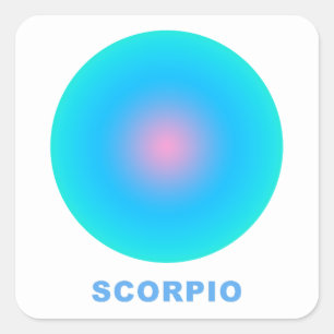Sticker Carré Scorpio signe Zodiaque Dégradé
